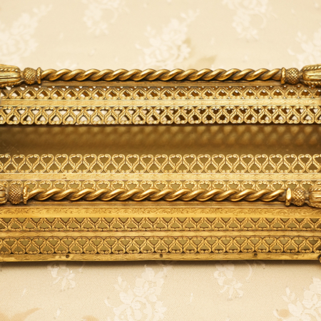 Sold:スタイルビルト製 ゴールド ロープ ティッシュボックス