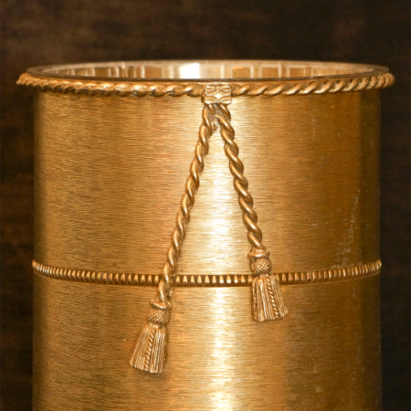 Sold:スタイルビルト製 ゴールド ロープ ゴミ箱