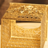 スタイルビルト製 ゴールド リボン 正方形ティッシュボックス 裏側